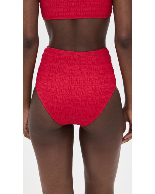 Sea Red Selma Solid Bikini Bottoms