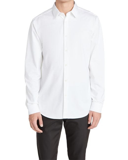 Theory White Sylvain Structured Shirt for men