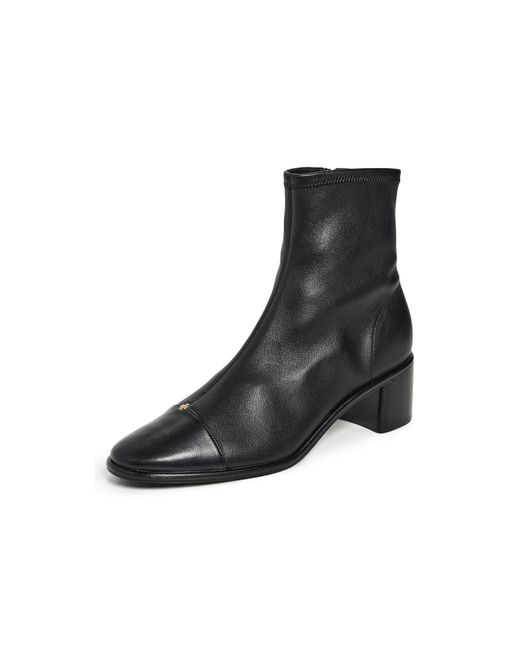 Tory Burch Black Cap Toe Heel Ankle Boots