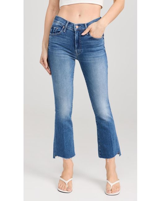 Mother Blue The Insider Crop Step Fray Jeans