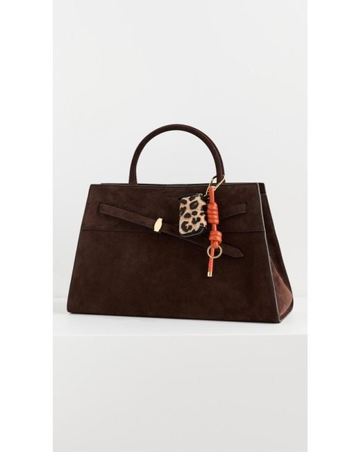 Veronica Beard Black Leopard Zip Pouch Bag Charm
