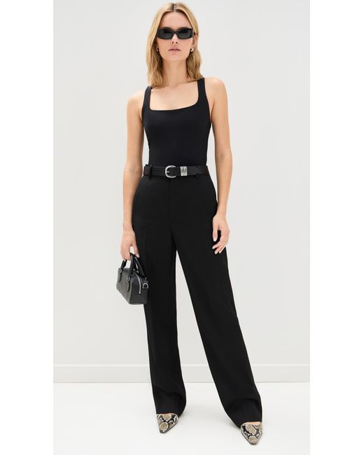 Stylest Black Square Neck Bodysuit