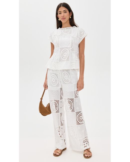 Line & Dot White Biva Pants
