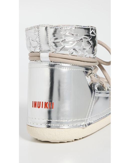 Inuikii White Bomber Star Ankle Boots