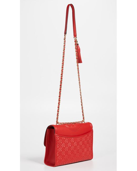 Tory Burch Fleming Convertible Shoulder Bag in Red