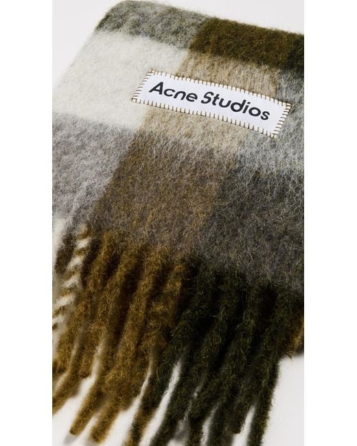Acne Green Vally Solid Scarf