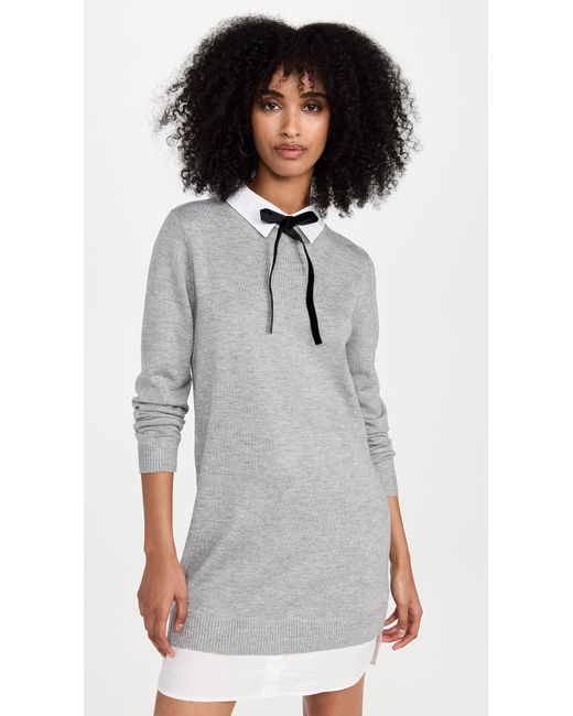 English Factory White Combo Shirtdress