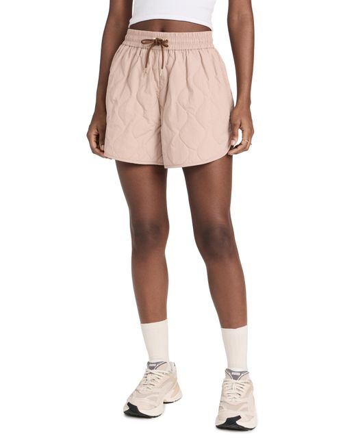 Varley Multicolor Connell Quilt Shorts War Taupe