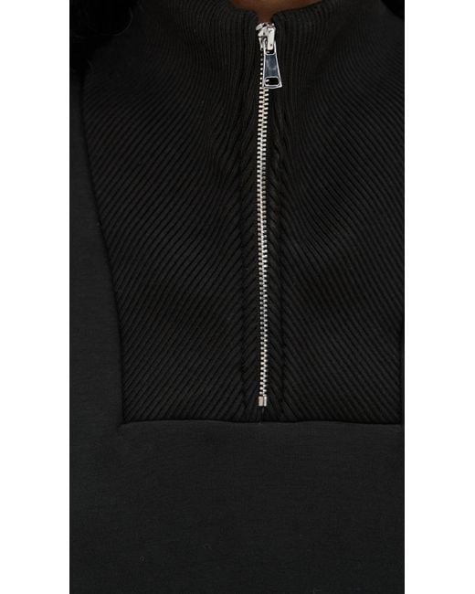 Le Bos Black Thea Quarter-Zip Pullover