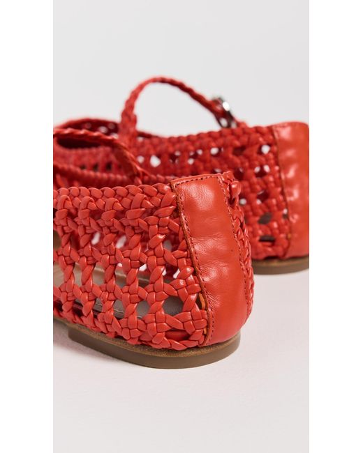 Staud Red Nell Mary Jane Flats