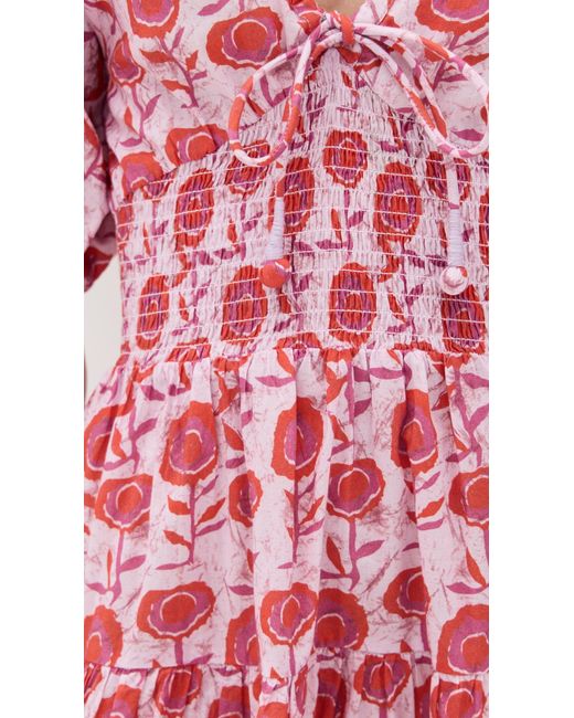 Saylor Red Greyson Batik Mini Dress