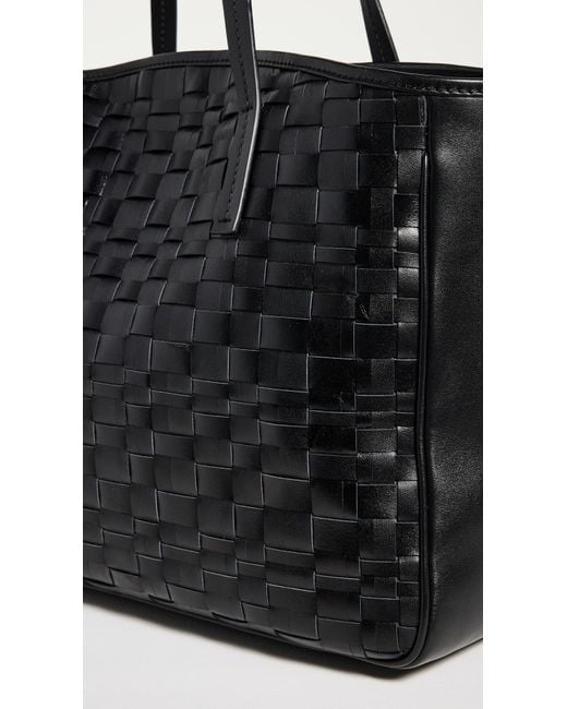 MANU Atelier Black Xl Du Jour Woven Leather Bag