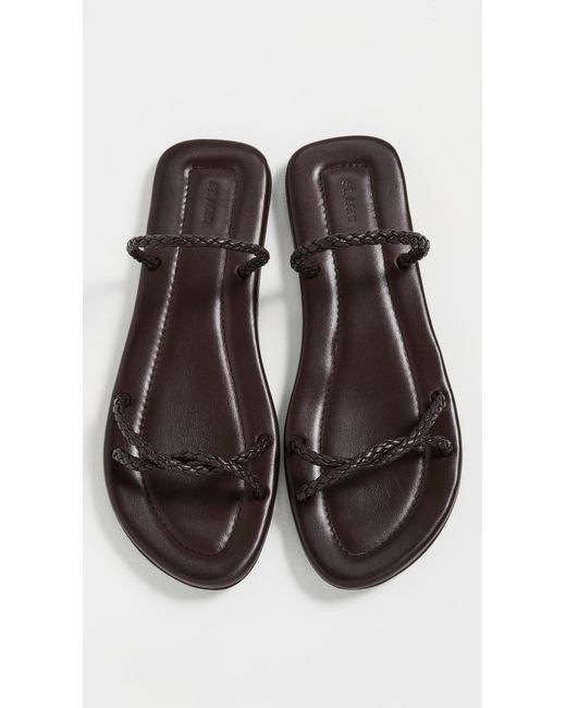 St. Agni Woven Rope Slides in Black | Lyst