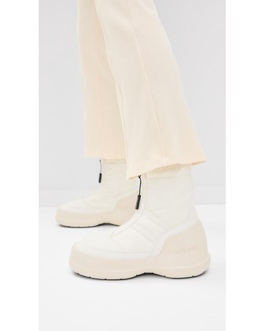 Moonboots ホワイト　サイズ39/41 Moon Boot Luna Zip Boots in White | Lyst