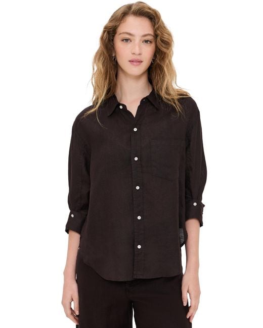 Citizens of Humanity Black Kayla Shrunken Shirt
