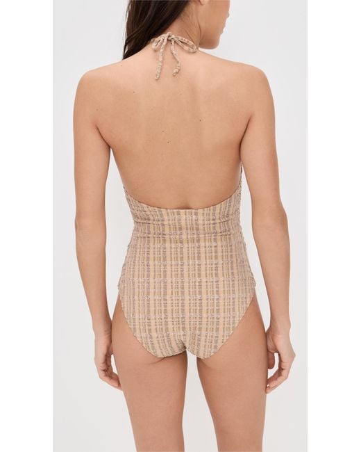 Lisa Marie Fernandez Pink Halter Maillot