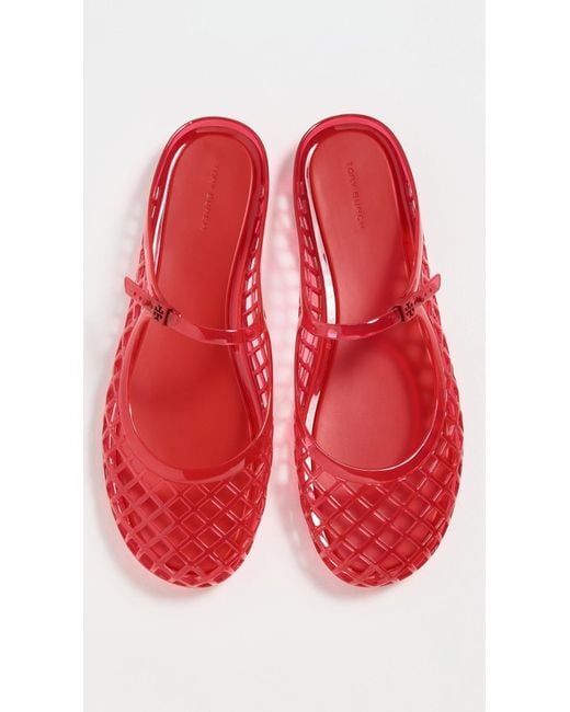 Tory Burch Red Jelly Mellow Mary Jane Sandals