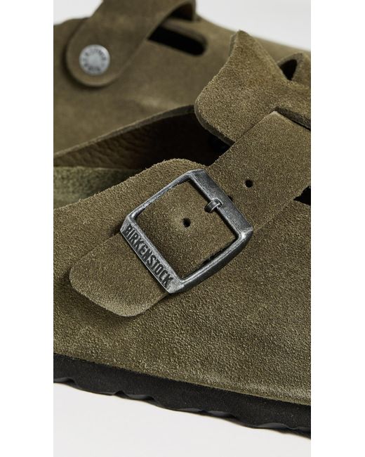 Birkenstock Green Boston Soft Footbed Clogs for men