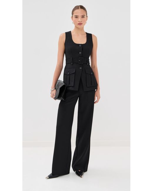 Veronica Beard Black Becker Vest