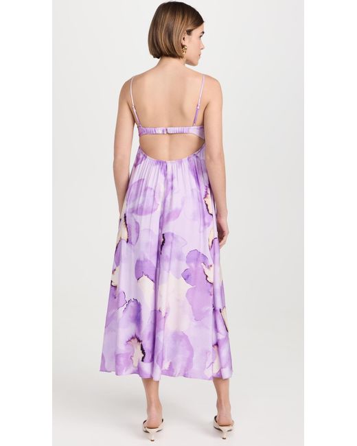 Bardot Purple Lenora Printed Midi Dress