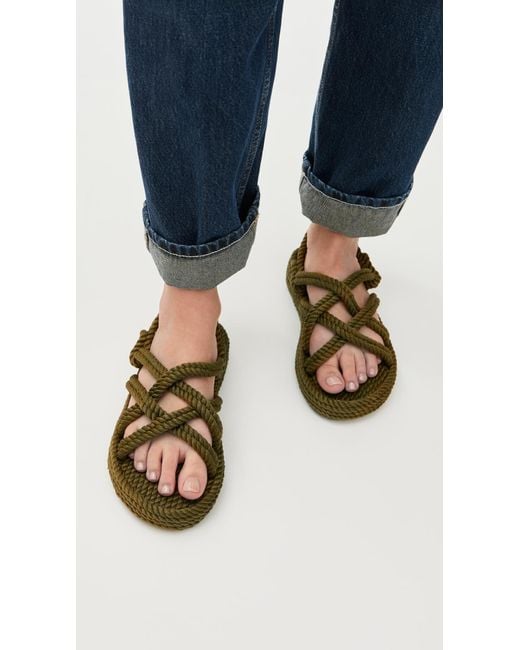 Bohonomad Green Bodrum Platform Sandals