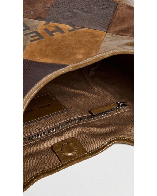 Marc Jacobs Brown The Suede Patchwork Sack Bag