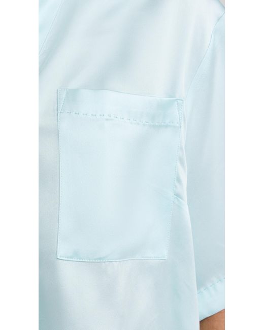 Lunya Blue Washable Silk High Rise Pant Set
