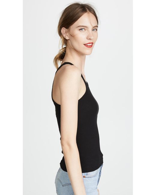Re/done White Ribbed Tank