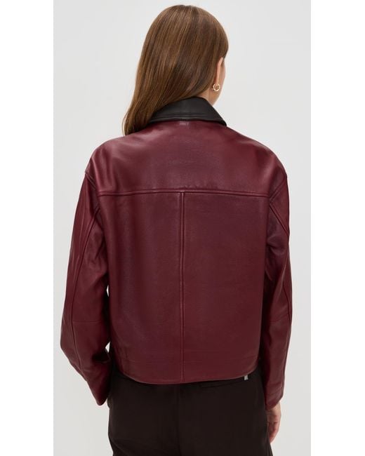 Rag & Bone Red Nonie Leather Jacket