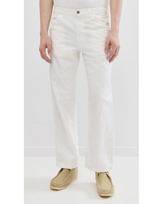 Polo Ralph Lauren White Garment-Dyed Rustic Twill Carpenter Pants for men