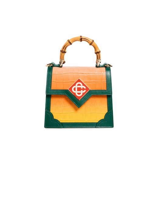 CASABLANCA Gradient Embossed Mini Jeanne Bag in Orange | Lyst