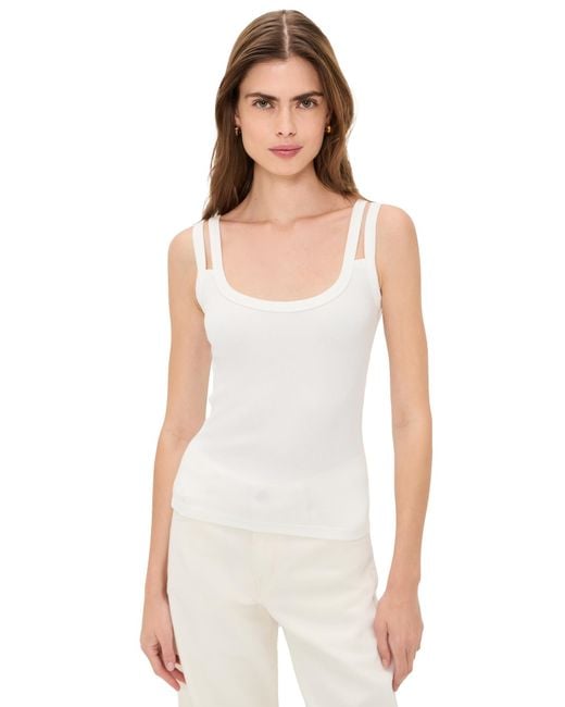 ASKK NY White Double Tank Top