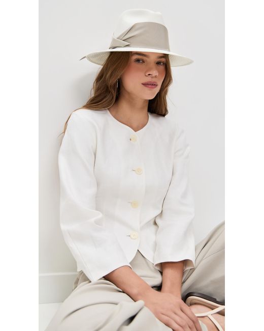 Freya White Gardenia Hat