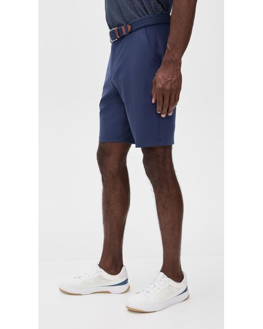 Redvanly Blue Varick Pull On Shorts 9 for men