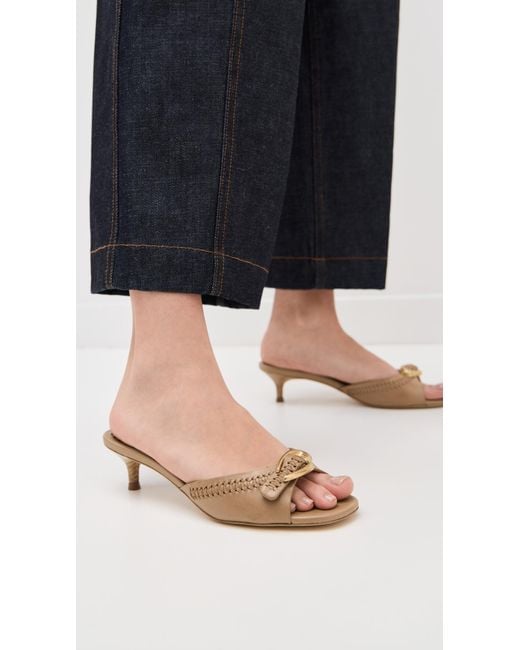 Larroude White Verona Mules
