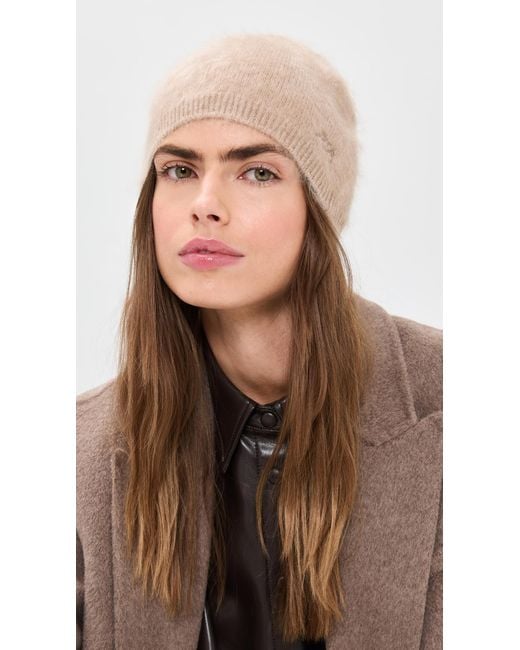 Rag & Bone Natural Jada Brushed Cashmere Beanie