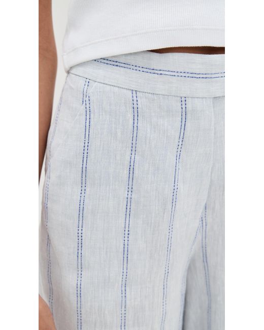 Hevron White Capri Pants