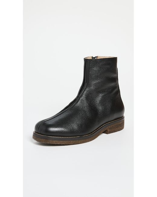 Lemaire Black Boots With Shearling for men