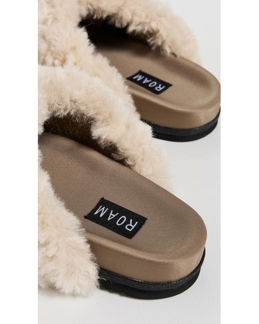 Roam Natural Cloud Shearling Slippers