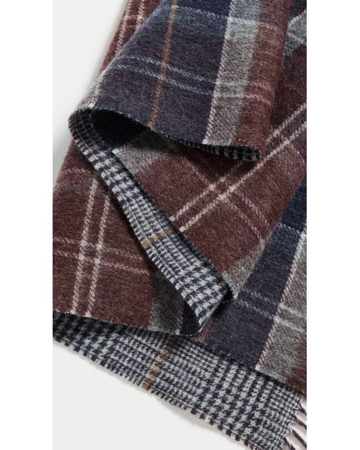Barbour Black Dramside Reversible Scarf for men