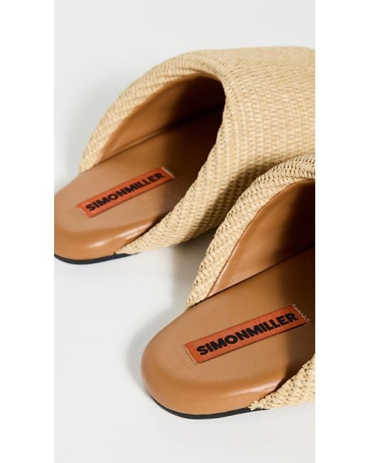 Simon Miller Black Raffia Bubble Slides