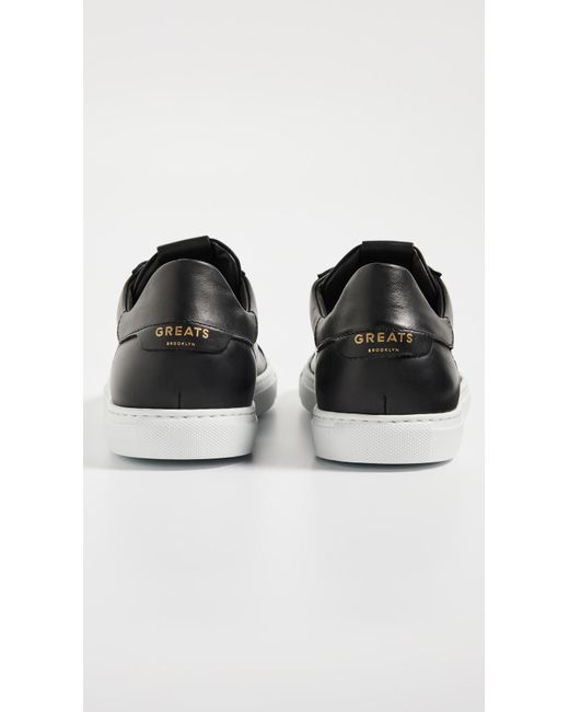 GREATS Black Reign Low Top Leather Sneakers 11 for men