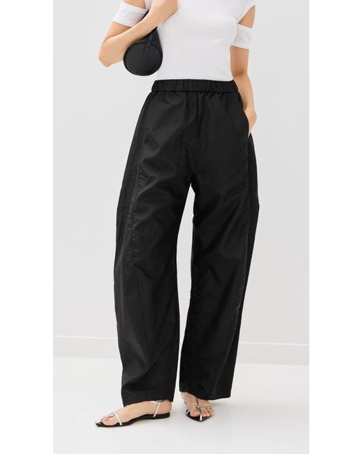 Tibi Black Crispy Nylon Winslow Pant