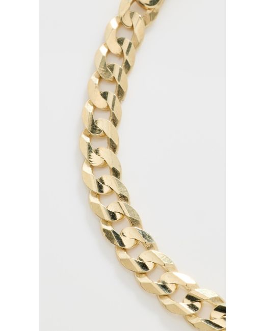 ISA GRUTMAN White 14K Cuban Chain Bracelet