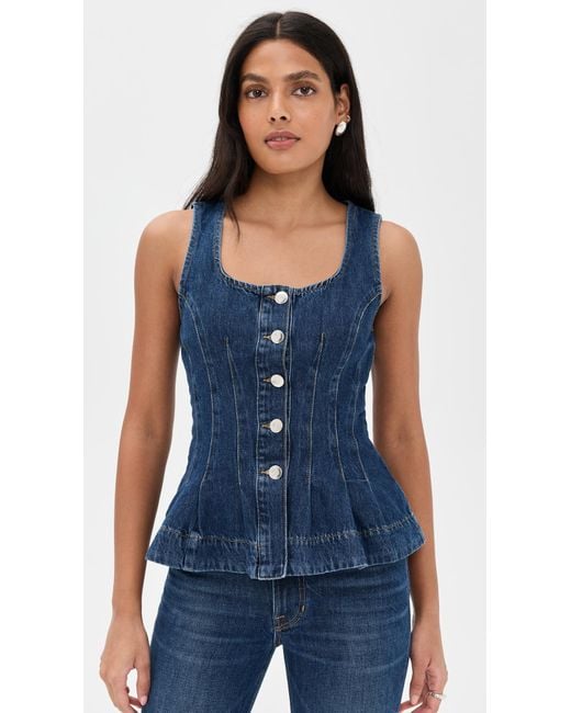 ALIGNE Blue Valentina Denim Top