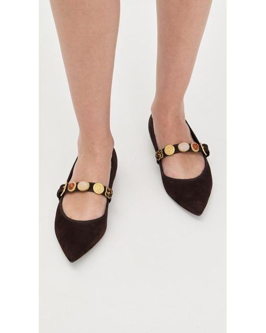 Veronica Beard Black Selene Charms Flats