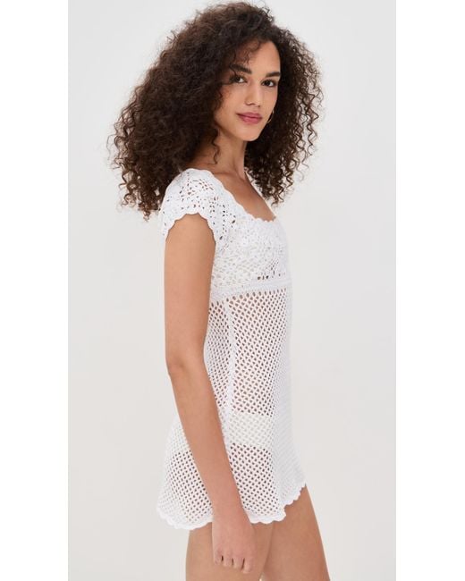 Frankie's Bikinis White Eloise Crochet Dress Angel's Meadow