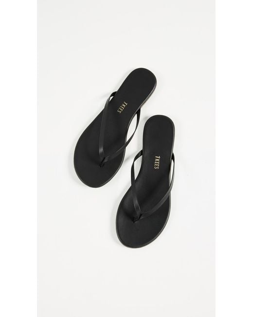 TKEES Black Liners Flip Flops