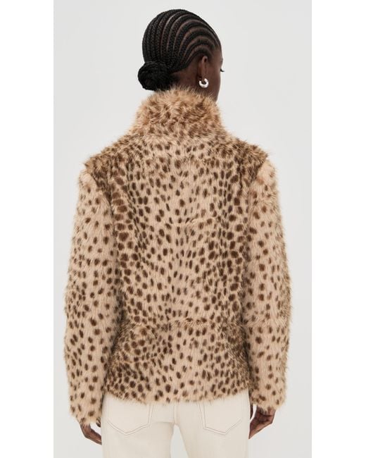 Bailey Rose Brown Leopard Fur Coat