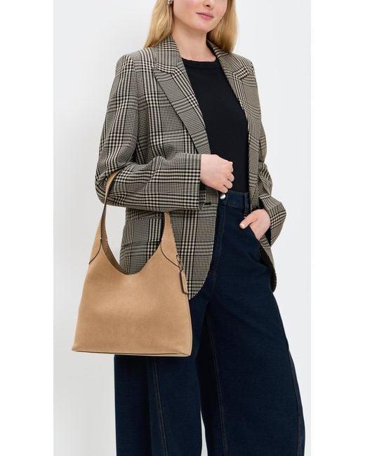 COACH Natural Suede Brooklyn Shoulder Bag 28